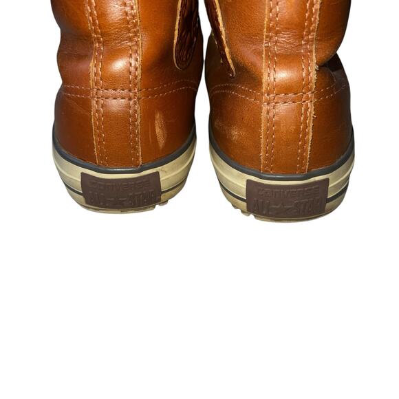 Converse Chuck Taylor All Star brown High-Top Leather Sneakers Men size 6 W- 8 - Picture 7 of 8